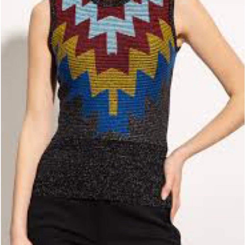 Victoria Beckham Multicolor Zigzag sweater vest small - Picture 2 of 5